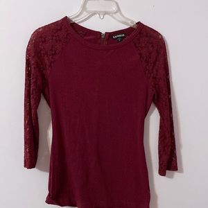 Women’s Express Red Floral Top
